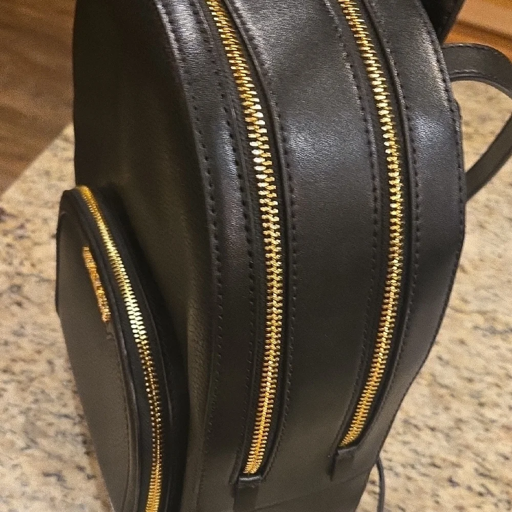 Michael Kors Black and Gold Backpack - Picture 7 of 8
